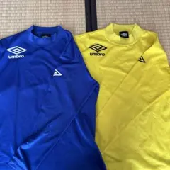 アンブロ　umbro 長袖アンダー 青 黄色 セット　150