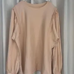 GU 長袖　シャツ　カットソー　 オレンジベージュ