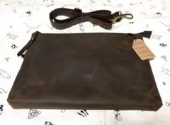 レザー 本革 ショルダーバッグ クラッチバッグハレルヤ