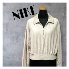 NIKE (ナイキ) ベロア モッズ クロップ クォータージップトップ