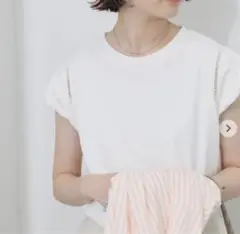サマンサモスモス　ハシゴレース付きフレンチTシャツ