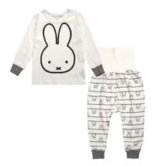 90cm♡うさぎ柄長袖パジャマ セットアップルームウェアうさこちゃんミッフィー
