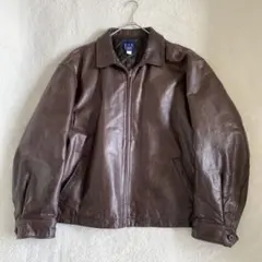 OLD GAP 90s レザージャケット A-2 短丈 ブラウン 本革 ボンバー OLD GAP 90s レザージャケット A-2 短丈 ブラウン 本革 ボンバー