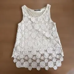レース タンクトップ ホワイトのサムネイル