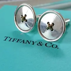 ティファニー 希少 バッグ カバン カフス シルバー 925 S8fe TIFFANY&Co.（ティファニー） カフス オーバル ネイビーライン SV925