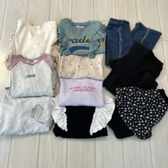 女の子130サイズまとめ売り　トレーナー　ワンピース　10点セット