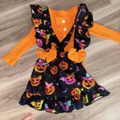 ハロウィン柄 七分袖ワンピース