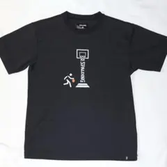 SPALDING 黒Tシャツ ブラック 150 バスケ 速乾生地のサムネイル