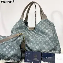 美品✨ラシット ショルダーバッグ 親子バッグ 2個セット ロゴ総柄 カード付き