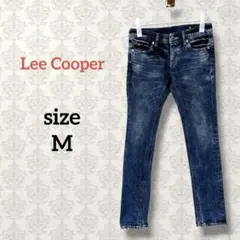リークーパー【M】スキニーデニムパンツ ジーパン 伸縮性 ケミカルウォッシュ加工のサムネイル