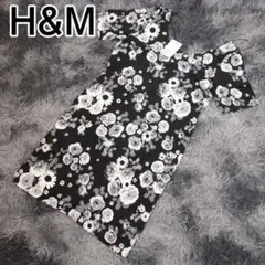 H&M 新品タグ付き カットソー 花柄 レディース ブラック M