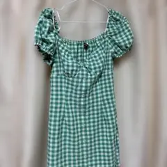 H &M ギンガムチェックワンピース
