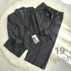 GeeRA ベーシックワイドパンツセットアップスーツ 19号 ブラック