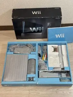 Wii 本体 ブラック 付属品完備 動作確認済 箱・説明書あり Nintendo