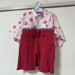 女児　袴　 ロンパース　　70−80センチ