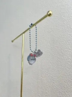 ボンボンドロップシールキーホルダー（ちぃかわ、モモンガ）