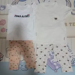 ユニクロ PAUL&JOE コラボ Tシャツ レギンス 90と100 4点セット