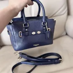 COACH スワッガー27 ブルー - メルカリ