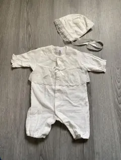 ホワイト セレモニードレス　60-70cm 退院着　新生児