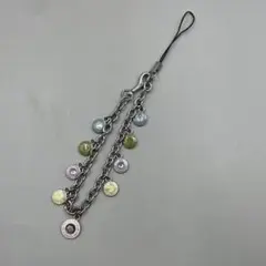 Coach Chain Button Colorful Keychain