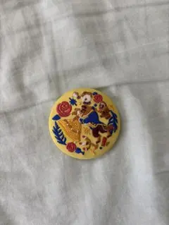 ディズニー　刺繍缶バッジ　美女と野獣