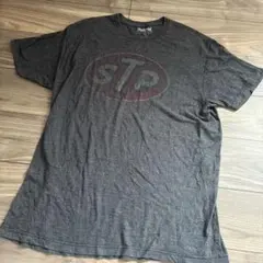 STPロゴプリント Tシャツ Lサイズ ダークグレー工具メカニックアメリカ古着