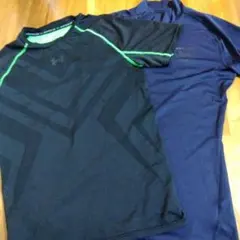 Under Armour アンダーシャツ 黒/緑