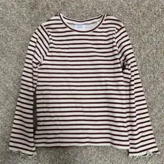 ZARA ボーダーロンT メロー袖