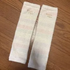 gelato pique ベビーレッグウォーマー ホワイト/パステルストライプ