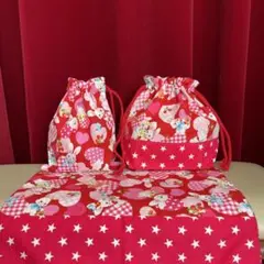 【 お弁当袋&巾着袋&ランチョンマット 】入園入学・ハンドメイド・女の子
