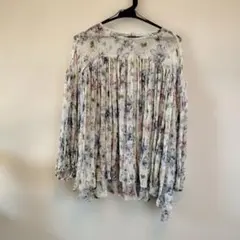 花柄 シフォン ブラウス 長袖のサムネイル
