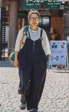 新品 ニコアンド［be with M］ Misayo 楽キレサロペ Lサイズのサムネイル