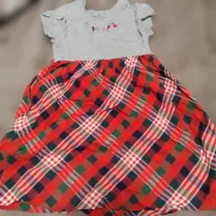 ファミリア　ワンピース チェック柄