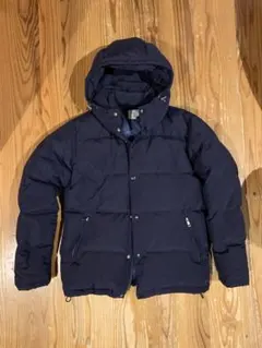 ネイビー フード付き ダウンジャケット