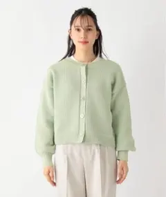 リッチライトニットメッシュカーディガン