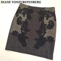 【DVF ダイアンフォンファステンバーグ 】レースタイトスカート ツイード 花のサムネイル