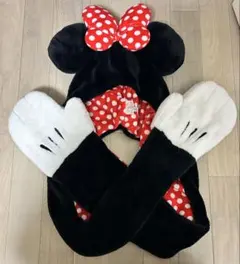ディズニー　ミニー　マフラーキャップ　ファンキャップ