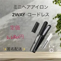 【新品未使用】コードレス ミニ ヘアアイロン コンパクト 小型 前髪 プロ仕様