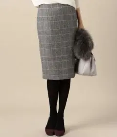 美品 23区 FOX BROTHERS GLENCHECK タイトスカート 36