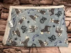 フランネル素材で肌触り抜群！【シュナウザー】裏シープボア ハーフブランケット１枚