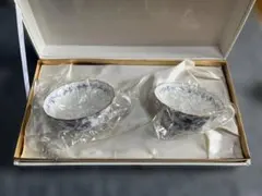 ノリタケ　青い花柄 ティーカップ・ソーサーセット