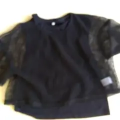 GUメッシュショート丈トップス