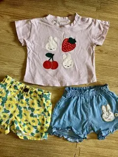 miffy Tシャツ ショートパンツ 3点セット 80cm