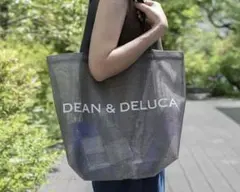 DEAN&DELUCA ディーン&デルーカメッシュトートバッググレー L