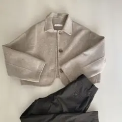 IR 韓国　ショートコート　ウール　ベージュ