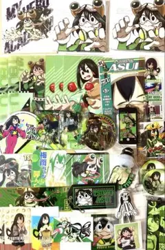 僕のヒーローアカデミア　蛙吹梅雨　ポストカード　コースター　缶バッジ　33点B