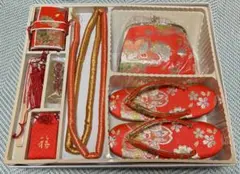 【値下げ】七五三 草履・バッグ・小物等セット 朱色