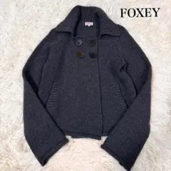 美品❣️Foxey　フォクシー　カシミヤ　シルク　カーディガン　ブラック　38 FOXEY - FOXEY(フォクシー) カーディガン サイズ40 M レディース美品