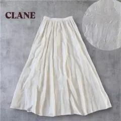 3【美品】CLANE リネン混　ジャガード　フレアスカートのサムネイル
