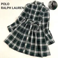 美品 POLO RALPH LAUREN チェック シャツワンピース キッズ10